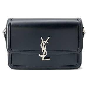 Saint Laurent Paris Shoulder Bag Solferino Leather Black